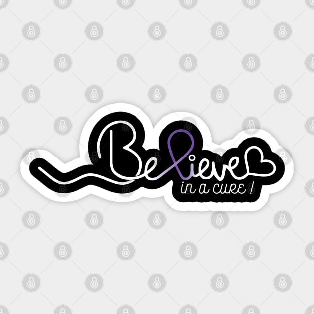 Believe- Epilepsy Gifts Epilepsy Awareness Sticker by AwarenessClub